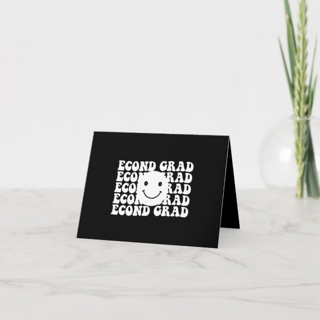 Back to School Second Grade Teacher Thank You Card (Front)