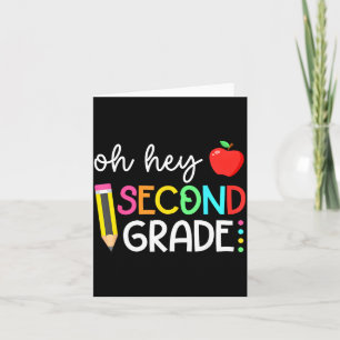 Back To School Second Grade Teachers Women Kids Card