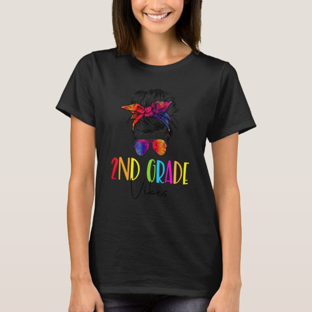 Back To School Second Grade Vibes First Day Teache T-Shirt (Front)