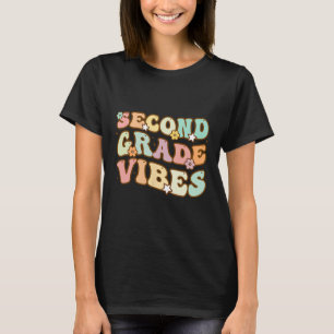 Back To School Second Grade Vibes Retro Teacher Wo T-Shirt