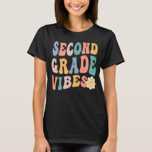 Back To School Second Grade Vibes Student Retro 2n T-Shirt