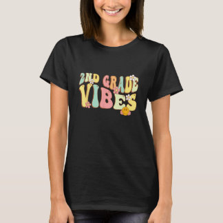 Back To School Second Grade Vibes Student Teacher  T-Shirt