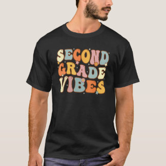 Back To School Second Grade Vibes Student Teacher T-Shirt