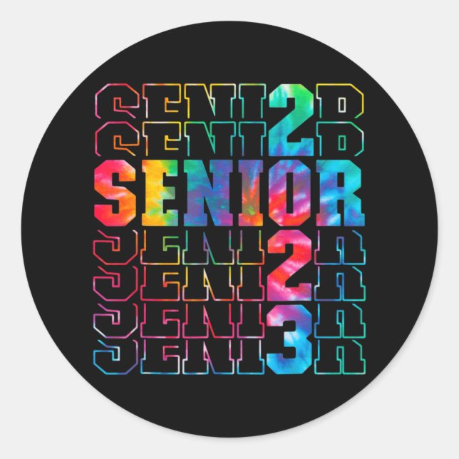 Back To School Senior 2023 Graduation or First Day Classic Round Sticker (Front)