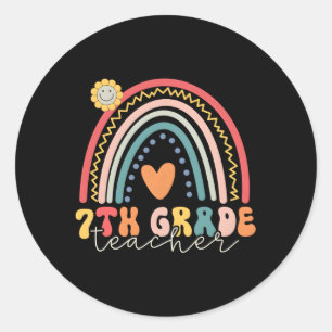 Back To School Seventh Grade S 7Th Grade Team Classic Round Sticker