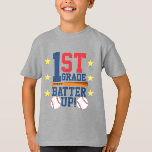 Back to School Shirt 1st Grade Batter Up