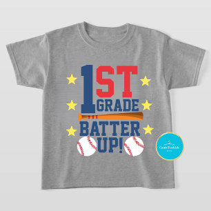 Back to School Shirt 1st Grade Batter Up