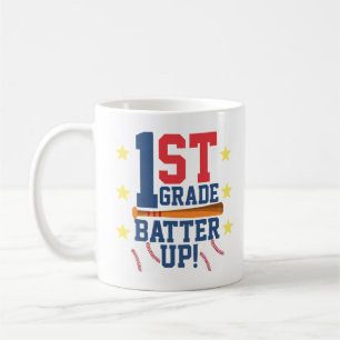 Back to School Shirt 1st Grade Batter Up Coffee Mug
