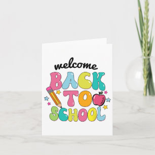 Back To School Shirt Cute Colourful Pencil Apple S Card