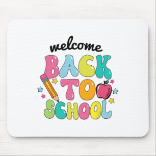 Back To School Shirt Cute Colourful Pencil Apple S Mouse Mat