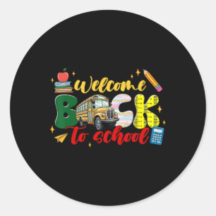 Back To School Shirt Fun Clroom Teacher Student Ou Classic Round Sticker