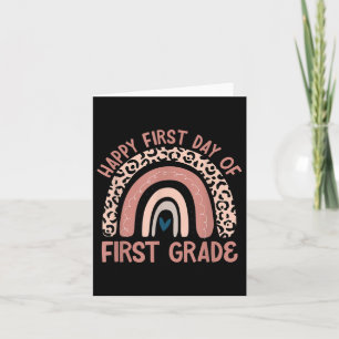 Back To School Shirt Rainbow Happy First Day Of Fi Card