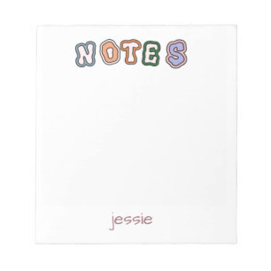 Back to School Simple Colourful Notepad