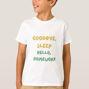 Back-to-School Sleepy Homework Tee T-shirt