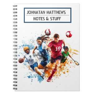 Back to school sports Spiral Photo Notebook