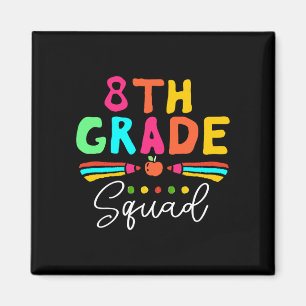 Back to school squad apparel 8th grade teacher magnet