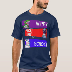 Back to School Squad Grade Dinosaur Unicorn Astron T-Shirt
