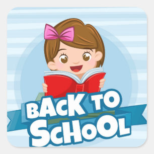 Back To School Square Sticker