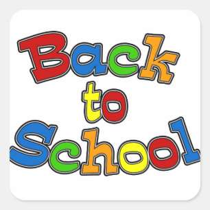 Back to School Square Sticker