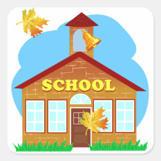 Back To School Square Sticker