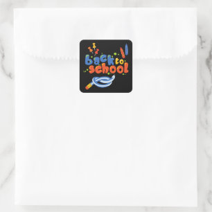 Back To School Square Sticker