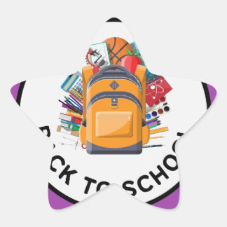 back to school star sticker