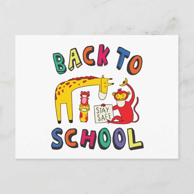 Back to school - Stay Safe Postcard (Front)