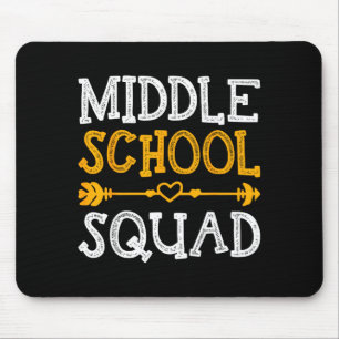 Back to school student teacher middle school squad mouse mat