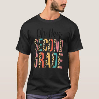 Back To School Students Teacher Leopard Hey 2nd Se T-Shirt