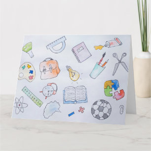 Back To School Study Supplies, School Card