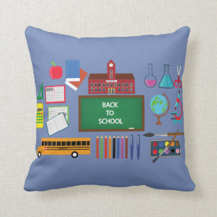 Back to school supplies cushion