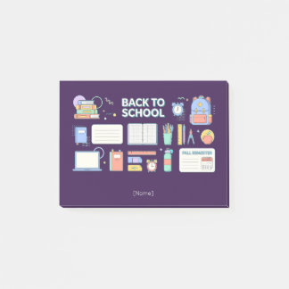 Back to School Supplies Post-it Notes