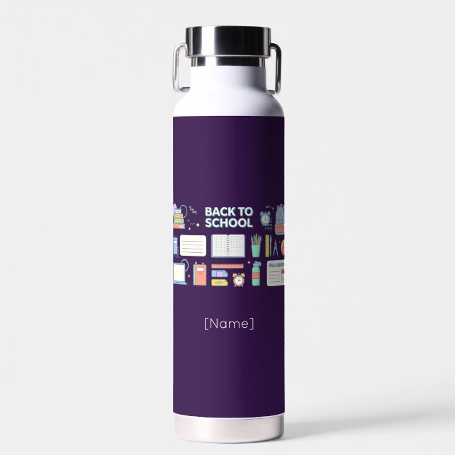 Back to School Supplies Water Bottle (Front)