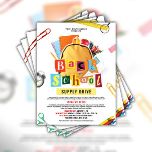 Back to School Supply Drive Flyer Template