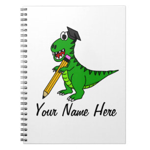 Back To School T-Rex Dinosaur Funny Teacher Custom Notebook