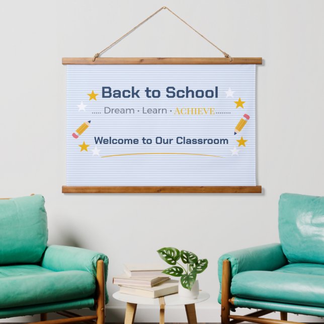 Back to School Tapestry | Classroom Wall Decor (Living Room)