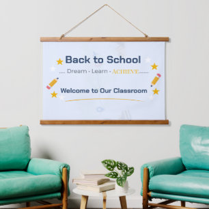 Back to School Tapestry   Classroom Wall Decor