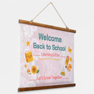 Back to School Tapestry Welcome Classroom Decor