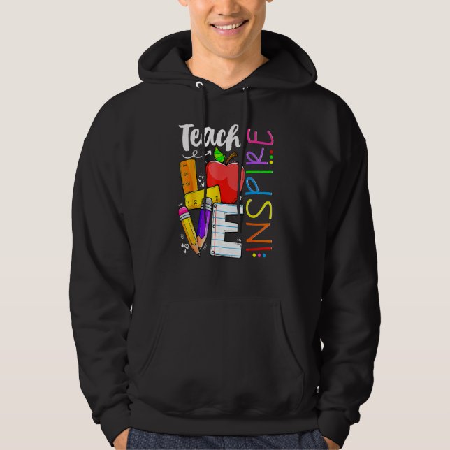 Back To School Teach Knowledge And Fun Teacher Flo Hoodie (Front)