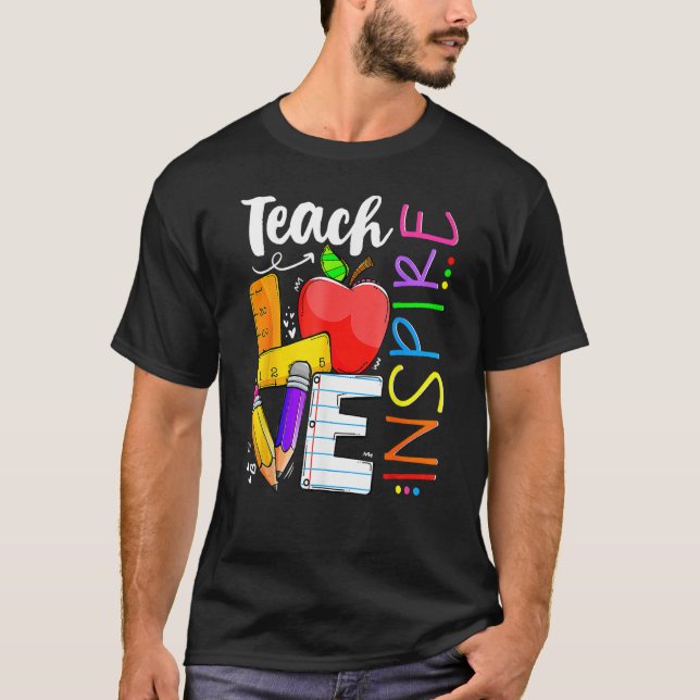 Back To School Teach Knowledge And Fun Teacher Flo T-Shirt (Front)