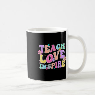 Back To School Teach Love Inspire Retro Teachers W Coffee Mug