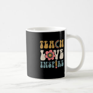 Back To School Teach Love Inspire Retro Teachers W Coffee Mug