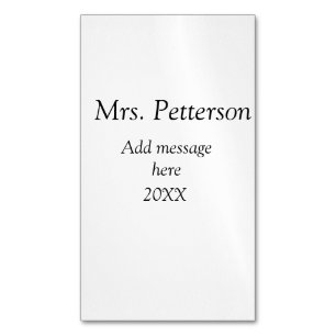 Back to school teacher appreciation add year class 	Magnetic business card