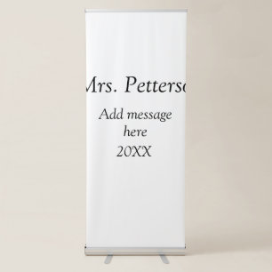 Back to school teacher appreciation add year class retractable banner