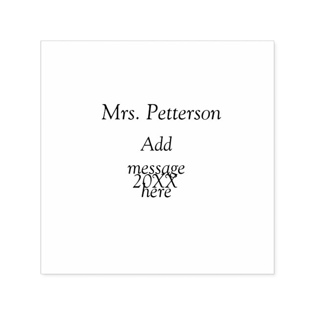 Back to school teacher appreciation add year class self-inking stamp (Design)