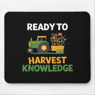 Back To School Teacher Farming Tractor Farmer Kids Mouse Mat