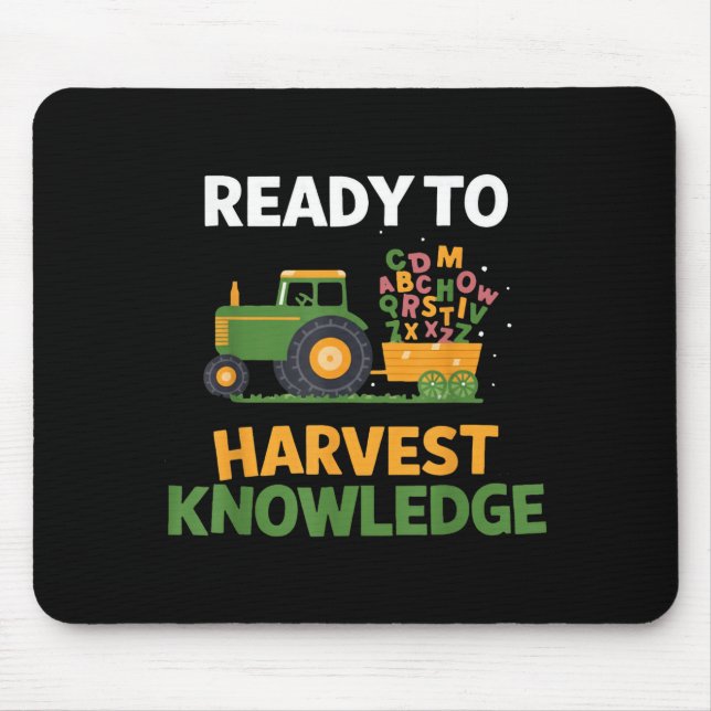 Back To School Teacher Farming Tractor Farmer Kids Mouse Mat (Front)