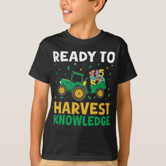 Back to School Teacher Farming Tractor Farmer Kids T-Shirt