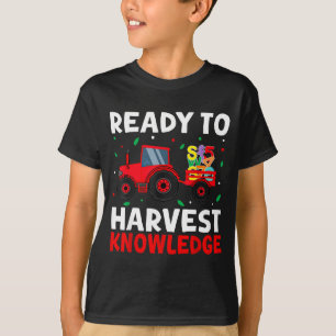 Back to School Teacher Farming Tractor Farmer Kids T-Shirt
