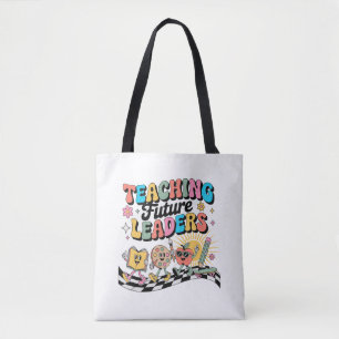 Back to School Teacher First Day Teaching Future L Tote Bag